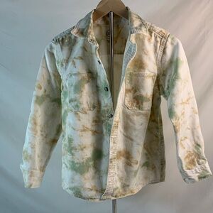 Wonder Nation Kids Tie-Dye Jean Shacket Size 10/12 L